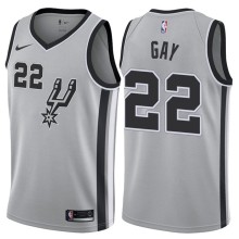 NBA Men San Antonio Spurs Grey #22 GAY Jersey High Quality Name and Number Print