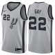 NBA Men San Antonio Spurs Grey #22 GAY Jersey High Quality Name and Number Print