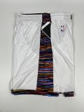 NBA Men New Brooklyn Nets White City Pant Short High Quality Name and Number Print