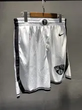 NBA Men New Brooklyn Nets White Pant Short High Quality Name and Number Print