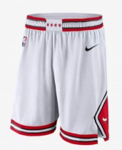 NBA Men Chicago Bulls White Pant High Quality Name and Number Print
