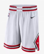 NBA Men Chicago Bulls White Pant High Quality Name and Number Print