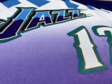 NBA Men Utah Jazz Purple Snow Mountain #12 STOCKTON Jersey High Quality Name and Number Print