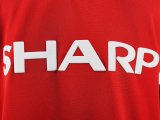 1985 Man United  Home White Retro Jersey