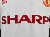 1988 Man United White Retro Jersye