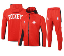 NBA Houston Rockets Red with Cap Jacket Tracksuit High Quality