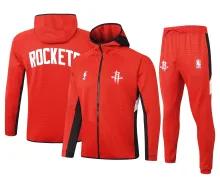 NBA Houston Rockets Red with Cap Jacket Tracksuit High Quality