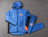 NBA Oklahoma City Thunder Blue with Cap Jacket Tracksuit High Quality