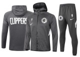 NBA Los Angeles Clippers Dark Grey with Cap Jacket Tracksuit High Quality