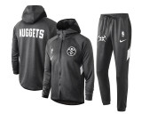 NBA Denver Nuggets Dark Grey with Cap Jacket Tracksuit High Quality