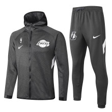 NBA Los Angeles Lakers Dark Grey with Cap Jacket Tracksuit High Quality