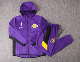 NBA Los Angeles Lakers Purple with Cap Jacket Tracksuit High Quality