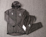 NBA Houston Rockets Dark Grey with Cap Jacket Tracksuit High Quality