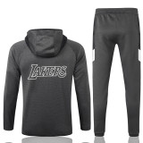 NBA Los Angeles Lakers Dark Grey with Cap Jacket Tracksuit High Quality
