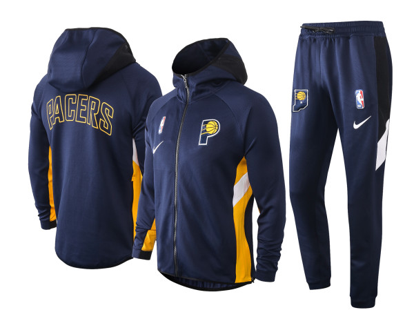 NBA Indiana Pacers Navy with Cap Jacket Tracksuit High Quality