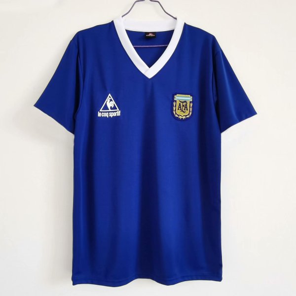 1986 Argentina Away  Retro Jersey