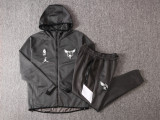 NBA Charlotte Hornets Dark Grey with Cap Jacket Tracksuit High Quality