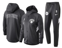 NBA New York Knicks Dark Grey with Cap Jacket Tracksuit High Quality