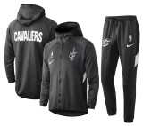 NBA Cleveland Cavaliers Dark Grey with Cap Jacket Tracksuit High Quality