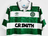 89-91 Celtic Home Green Retro Jersey