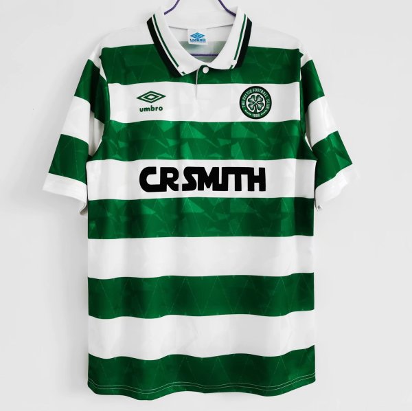 89-91 Celtic Home Green Retro Jersey