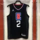NBA Men Season 20-21 Los Angeles Clippers Black City #2 LEONARD Jersey with Jordan Logo High Quality Name and Number Print