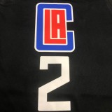 NBA Men Season 20-21 Los Angeles Clippers Black City #2 LEONARD Jersey with Jordan Logo High Quality Name and Number Print