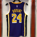 NBA Men Season 2021 Los Angeles Lakers #24 BRYANT Purple Round Neck with Jordan logo Jersey High Quality Name and Number Print