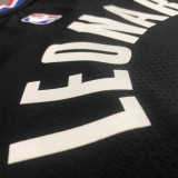 NBA Men Season 20-21 Los Angeles Clippers Black City #2 LEONARD Jersey with Jordan Logo High Quality Name and Number Print