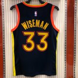 NBA Men Season 2021 Golden State Warriors #33 WISEMAN Black City Jersey High Quality Name and Number Print