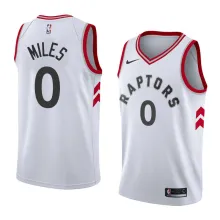 NBA Toronto Raptors #0 MILES White Jersey High Quality Name and Number Print