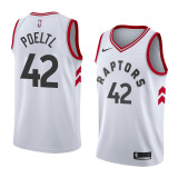 NBA Toronto Raptors #42 POELTL White Jersey High Quality Name and Number Print