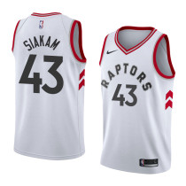 NBA Toronto Raptors #43 SIAKAM White Jersey High Quality Name and Number Print