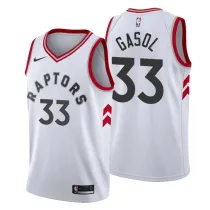 NBA Toronto Raptors #33 GASOL White Jersey High Quality Name and Number Print