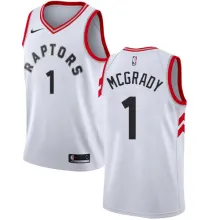 NBA Toronto Raptors #1 MCGRADY White Jersey High Quality Name and Number Print