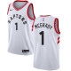 NBA Toronto Raptors #1 MCGRADY White Jersey High Quality Name and Number Print