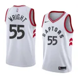 NBA Toronto Raptors #55 WRIGHT White Jersey High Quality Name and Number Print