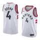 NBA Toronto Raptors #4 BROWN White Jersey High Quality Name and Number Print