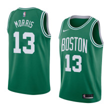 NBA Boston Celtics Green with White Name #13 MORRIS Jersey High Quality Name and Number Print