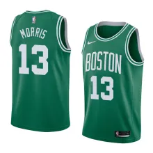 NBA Boston Celtics Green with White Name #13 MORRIS Jersey High Quality Name and Number Print