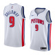NBA Detroit Pistons White #9 GALLOWAY Jersey High Quality Name and Number Print