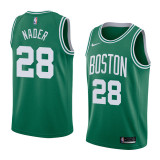 NBA Boston Celtics Green with White Name #28 NADER Jersey High Quality Name and Number Print