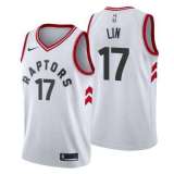 NBA Toronto Raptors #17 LIN White Jersey High Quality Name and Number Print