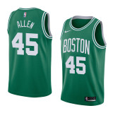 NBA Boston Celtics Green with White Name #45 ALLEN Jersey High Quality Name and Number Print