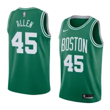NBA Boston Celtics Green with White Name #45 ALLEN Jersey High Quality Name and Number Print