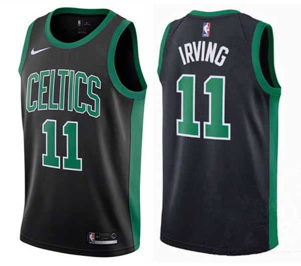 NBA Boston Celtics Black #11 IRVING Jersey High Quality Name and Number Print