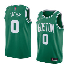 NBA Boston Celtics Green with White Name #0 TATUM Jersey High Quality Name and Number Print