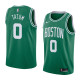 NBA Boston Celtics Green with White Name #0 TATUM Jersey High Quality Name and Number Print