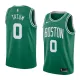 NBA Boston Celtics Green with White Name #0 TATUM Jersey High Quality Name and Number Print