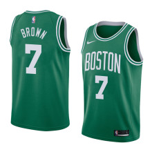 NBA Boston Celtics Green with White Name #7 BROWN Jersey High Quality Name and Number Print